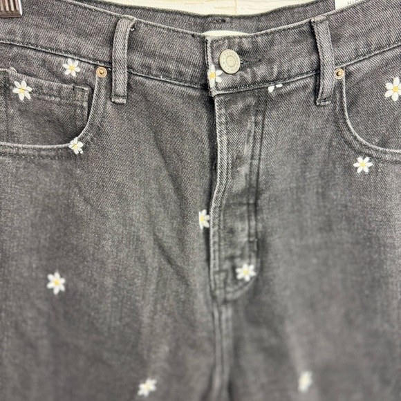 PacSun Black Daisy High Waisted Straight Leg Jeans 26 - Picture 9 of 11